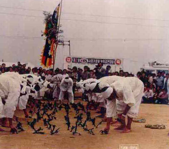 1983_단오제에서 오독떼기 시범을 보이는 장면.jpg